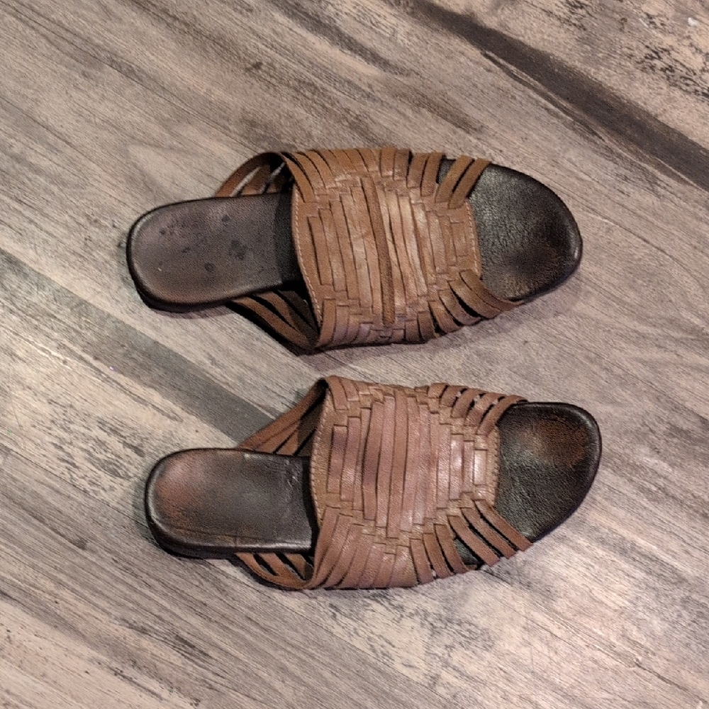 Roan Brown Woven Women's Sandals